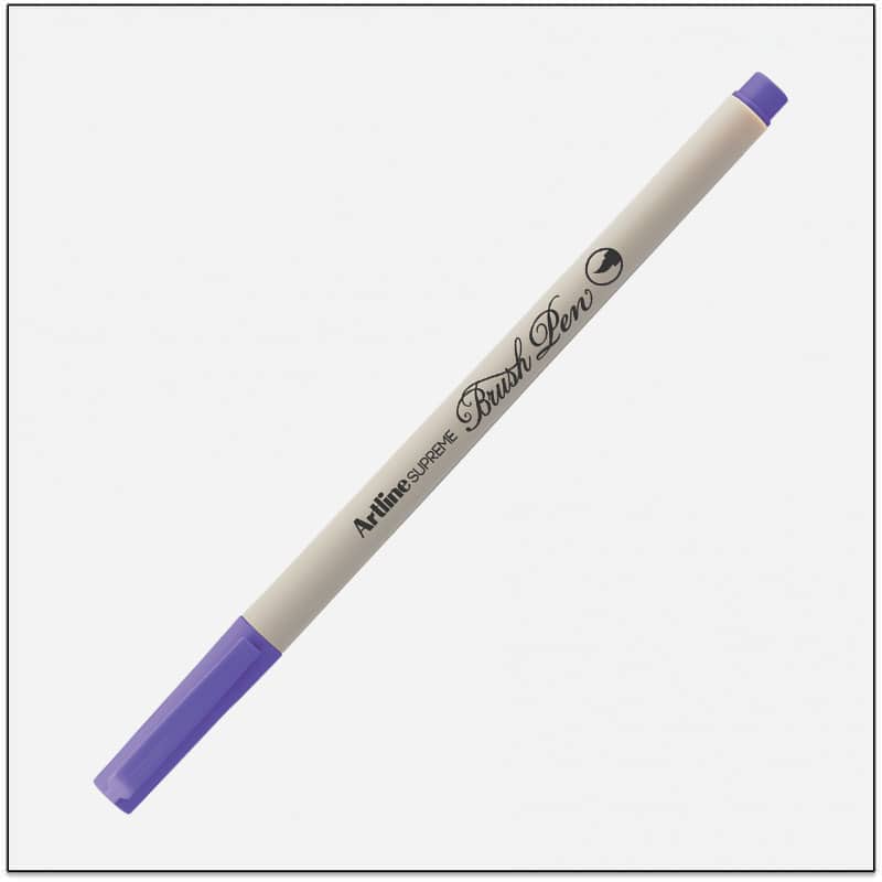 Bút lông đầu cọ viết calligraphy Artline Supreme Brush EPFS-F - Màu tím sáng (Bright Purple)