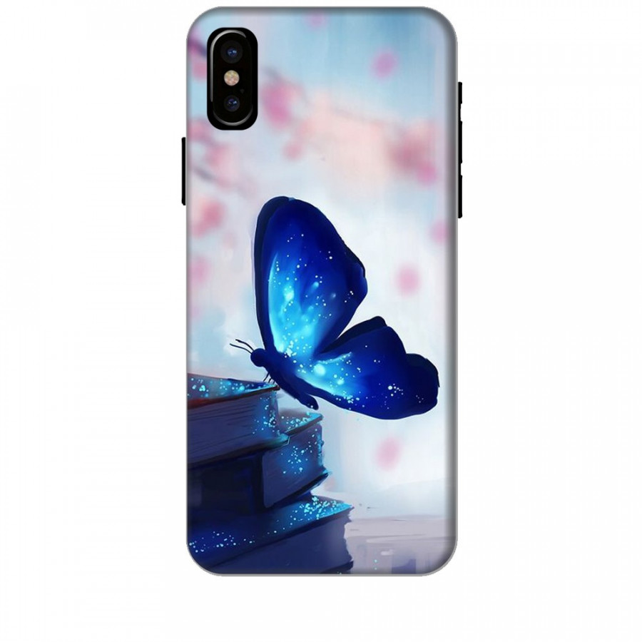 Ốp lưng dành cho điện thoại IPHONE X Cánh Bướm Xanh Mẫu 2