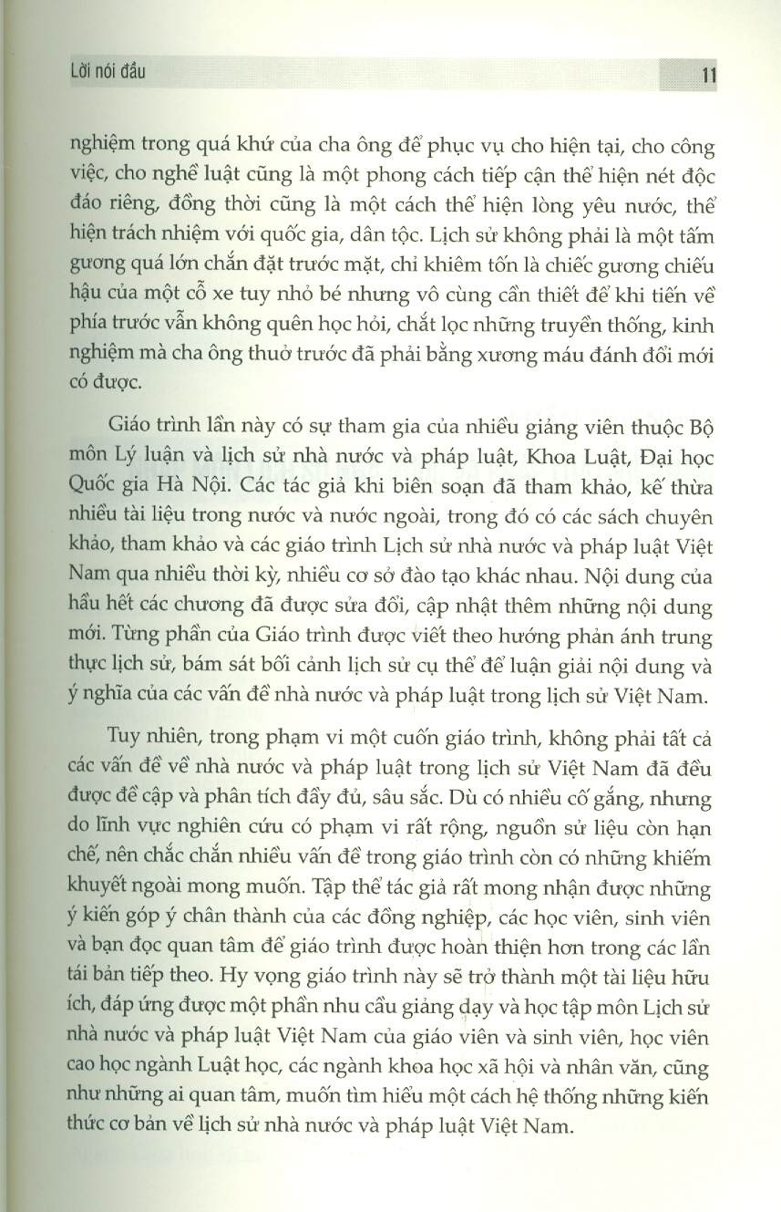 Giáo Trình Lịch Sử Nhà Nước Và Pháp Luật Việt Nam - PGS. TS. Nguyễn Minh Tuấn, TS. Phạm Thị Duyên Thảo, TS. Mai Văn Thắng - Tái bản -