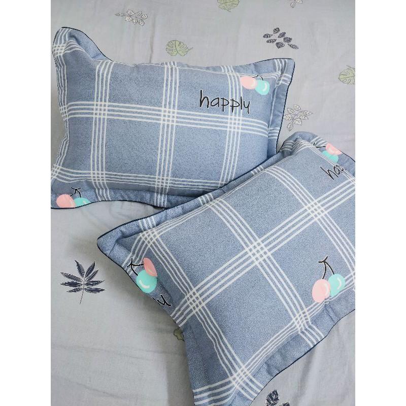 02 vỏ gối nằm 100% cotton Hàn cao cấp