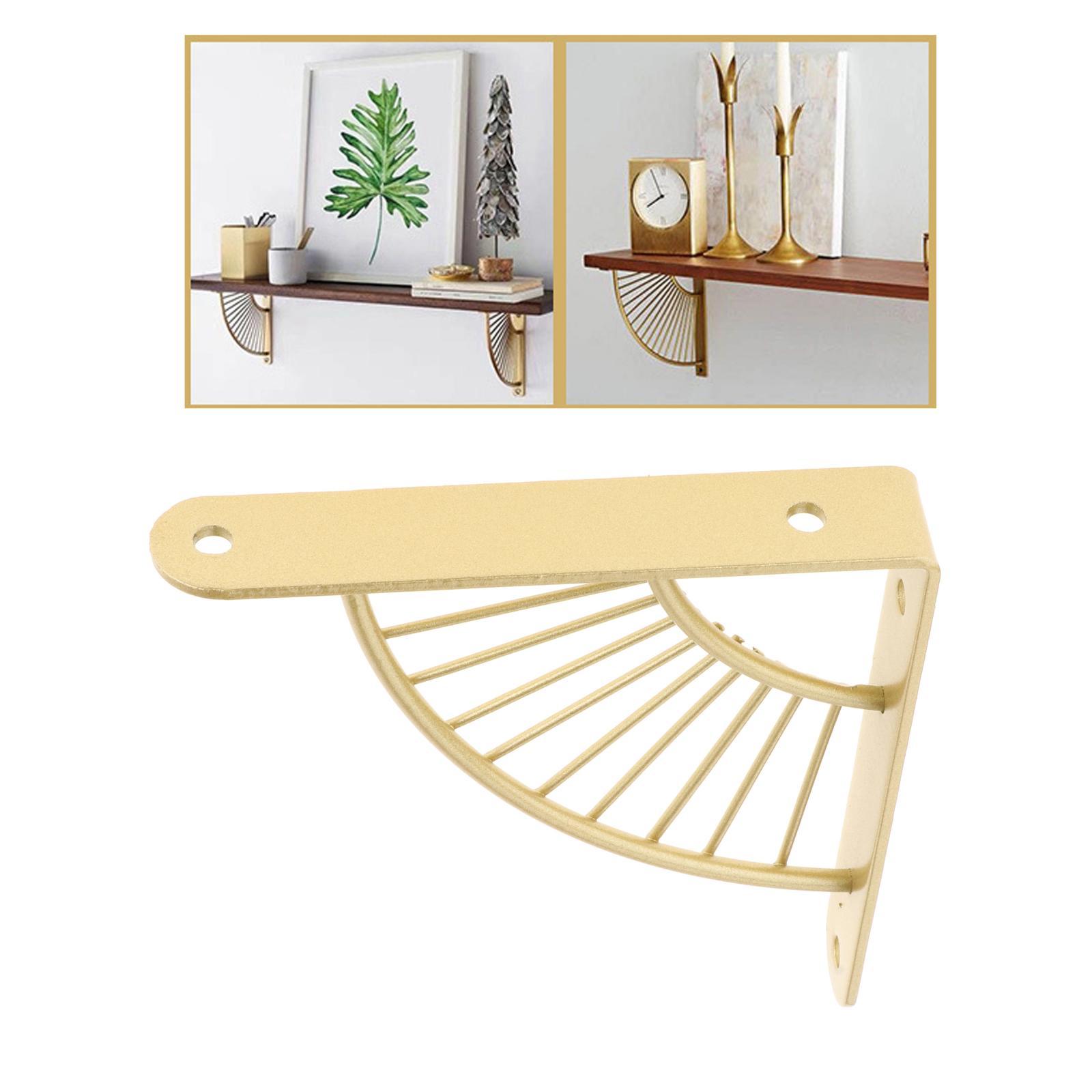 Nordic Wall Mount Shelf Bracket Triangle Angle Shelf Bracket Decorative Heavy Duty Metal Supporter with Screws for Bathroom Home Bookc