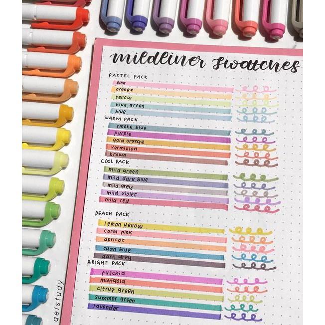 Bút đánh dấu 2 đầu Zebra Mildliner Nhật Bản - Bút highlight Mildliner