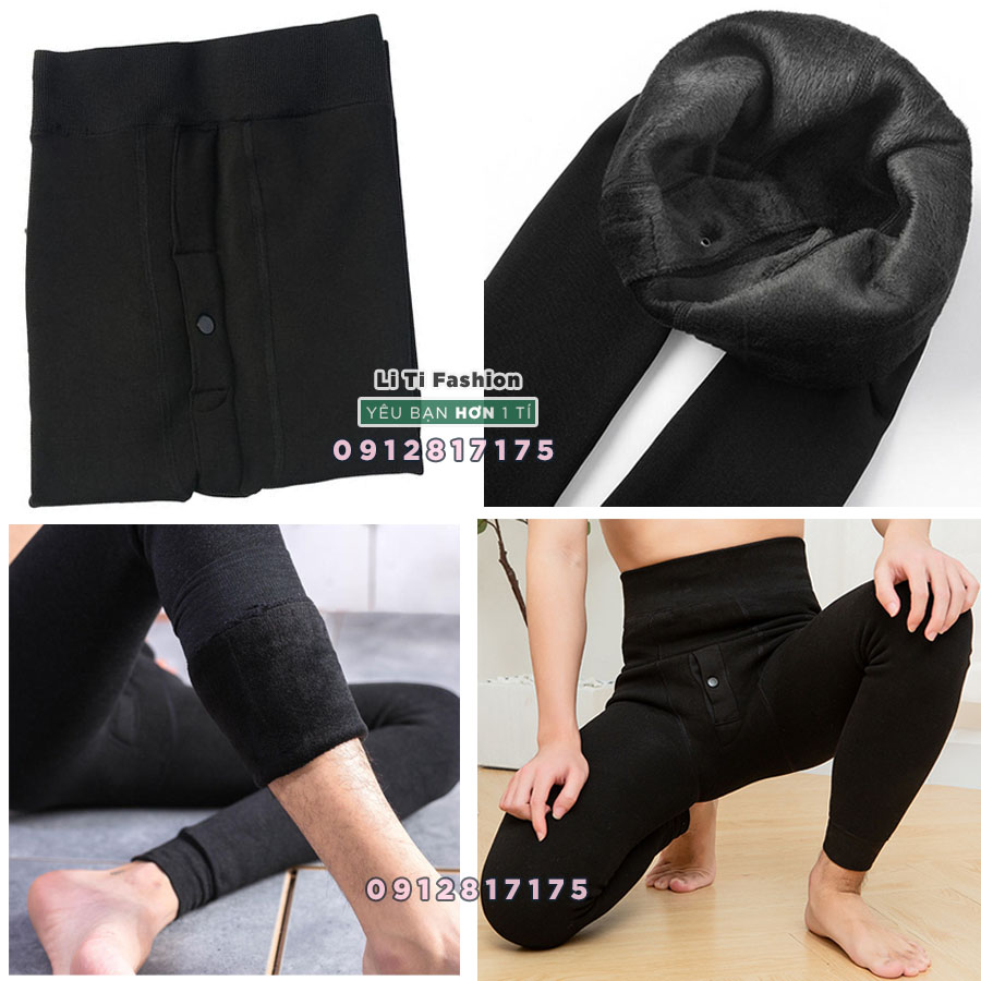 Quần giữ nhiệt nam lót lông  Quần legging nam giữ nhiệt chịu lạnh tốt, mặc vào cực ấm - Quần ấm cho nam