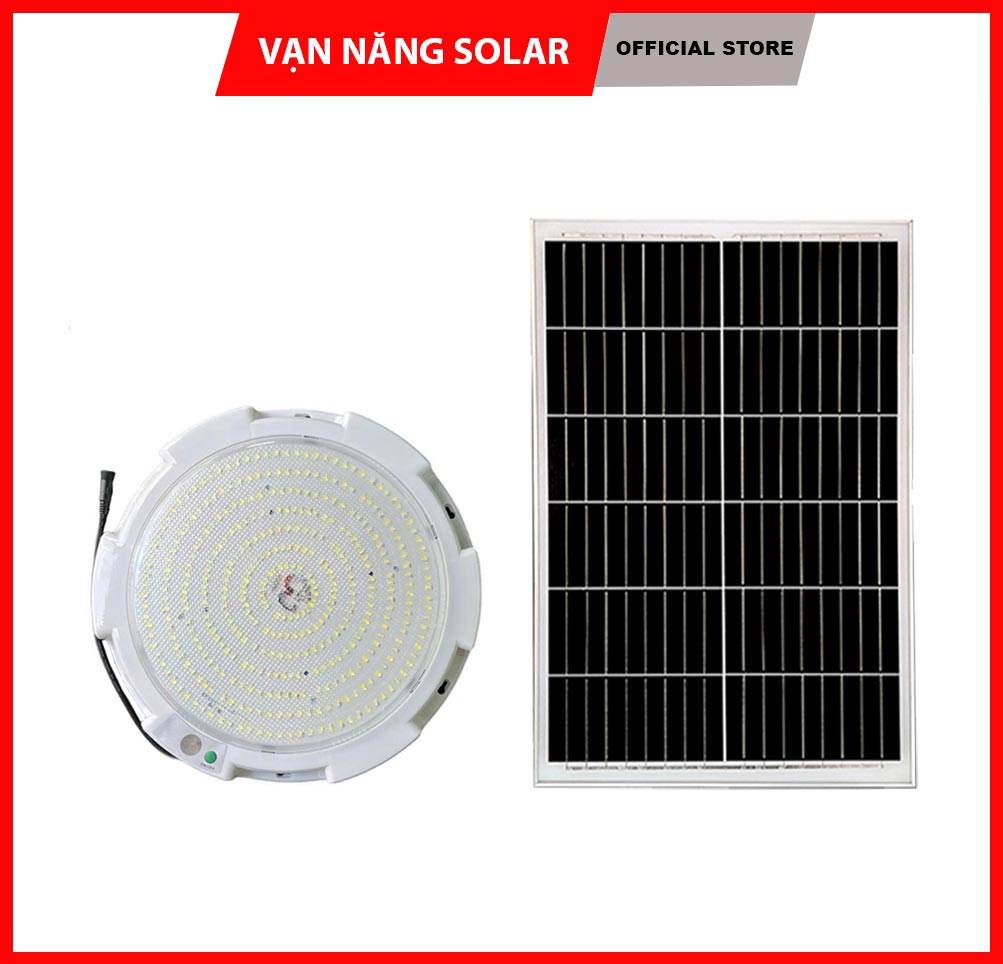 Đèn Ốp Trần Năng Lượng Mặt Trời VẠN NĂNG 500w Ánh sáng Vàng - Trắng - Trung tính