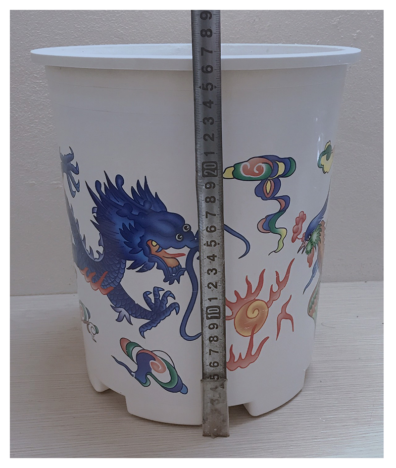 10 Chậu Nhựa Trồng Hoa Cây Cảnh Long Phụng 21 - Kích Thước 24x26,5 Cm