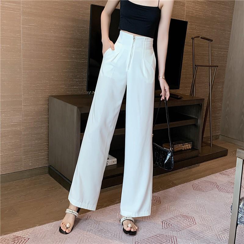 Quần ống rộng Quần culottes nữ lưng cao mặc đi làm đi học đi chơi che bụng ba màu mẫu mới