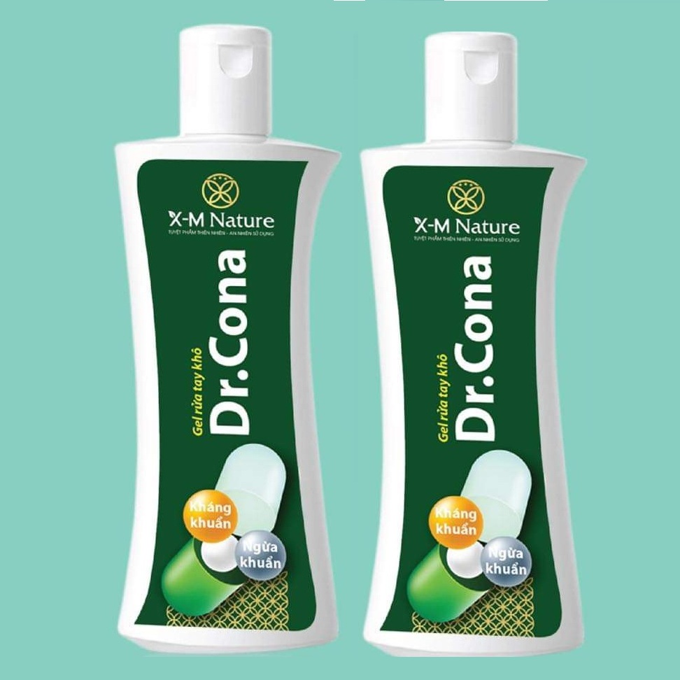 Combo 02 Chai Gel Rửa Tay Khô X-M Nature Dr. Cona 80ml không cần dùng nước, Có tác dụng kháng khuẩn, sát khuẩn, khử mùi, dưỡng ẩm da, nhỏ gọn tiện lợi, dễ sử dụng