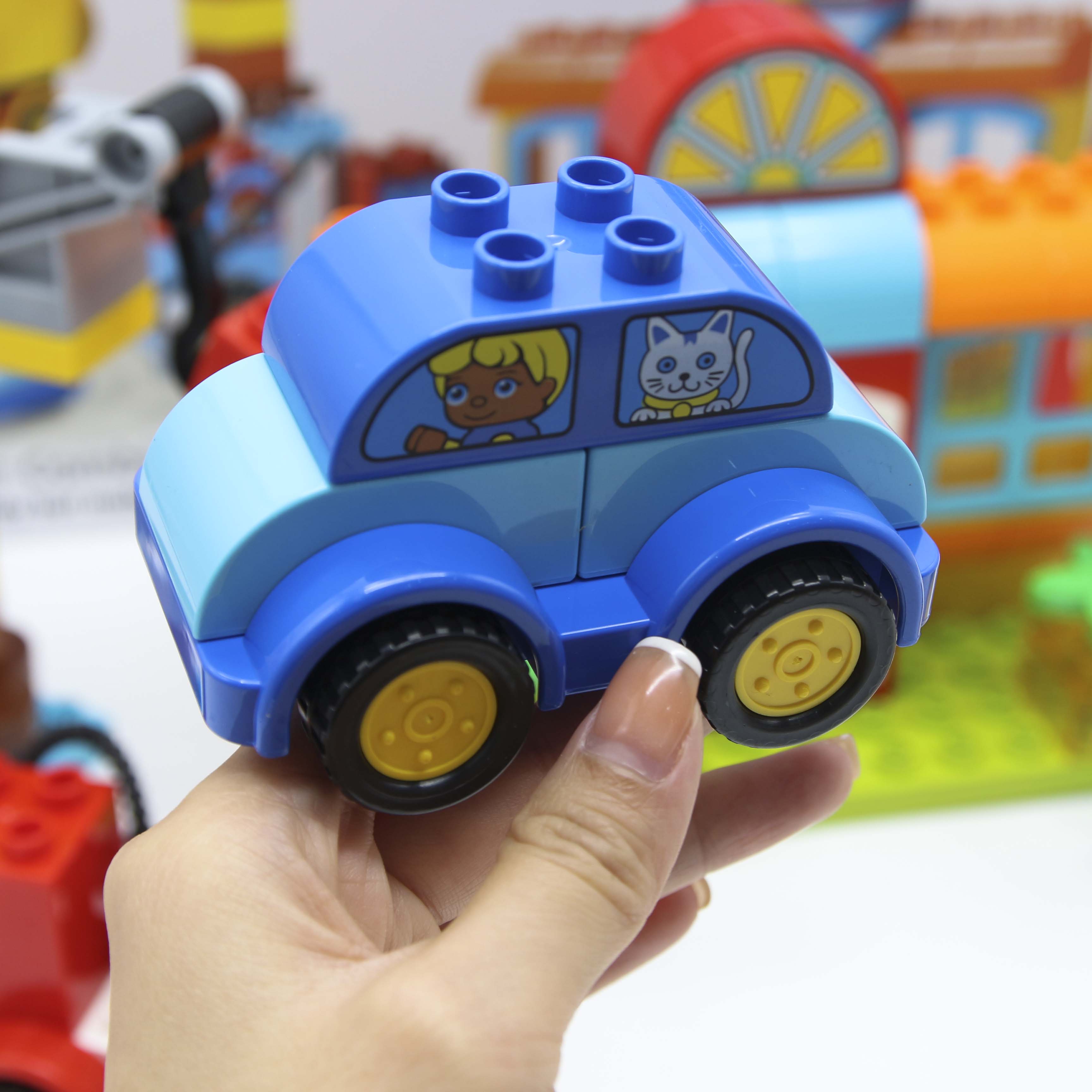 Bộ đồ chơi lắp ghép Smoneo Lego Duplo phương tiện cứu hộ giao thông - 68 mảnh ghép Toyshouse - 77004