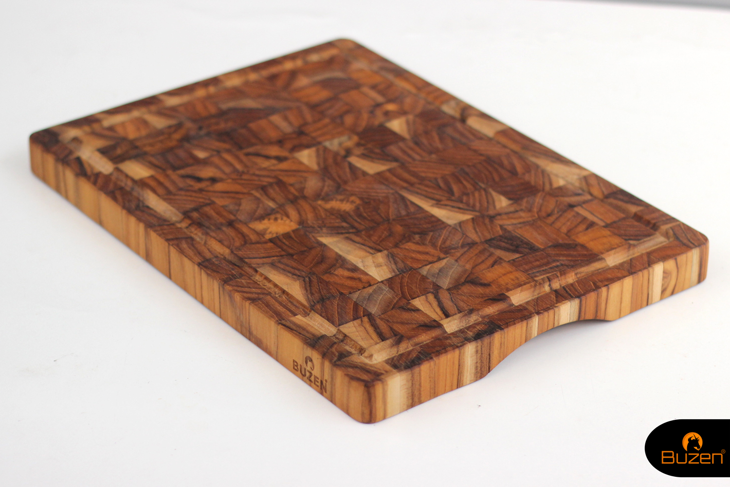 Thớt Gỗ Teak BUZEN Chữ Nhật Cao Cấp 25x35x2.5cm Gỗ Cao Cấp Không Ra Mùn Dăm, Bảo Vệ Lưỡi Dao, Có Kiểm Định An Toàn