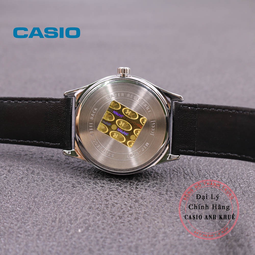 Đồng Hồ Nam Casio MTP-V006L-1B2 Dây Da Đen