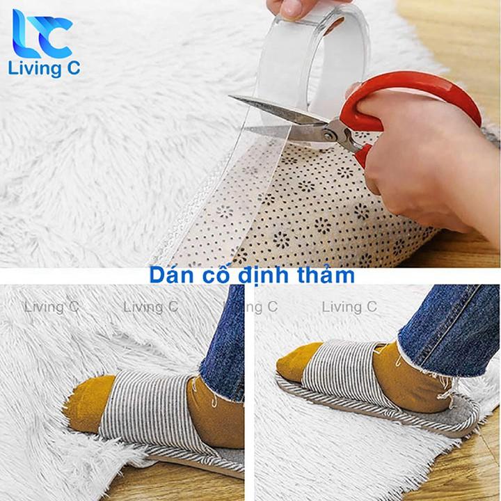 Cuộn băng keo siêu dính 2 mặt acrylic Living C CBK, keo dán tường trong suốt siêu dính chịu lưc chống thấm SGT1139