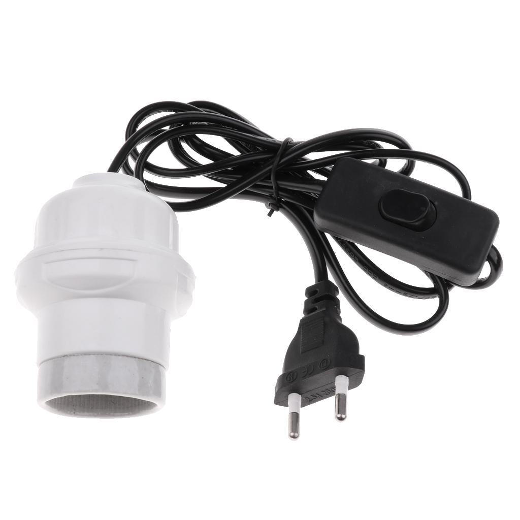 EU-plug E27 Heat Basking Lamp Holder Reptile Infrared Heater Light Socket