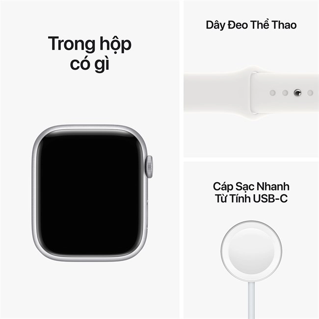 Apple Watch Series 8 GPS Sport Band (Viền Nhôm, Dây Cao Su)