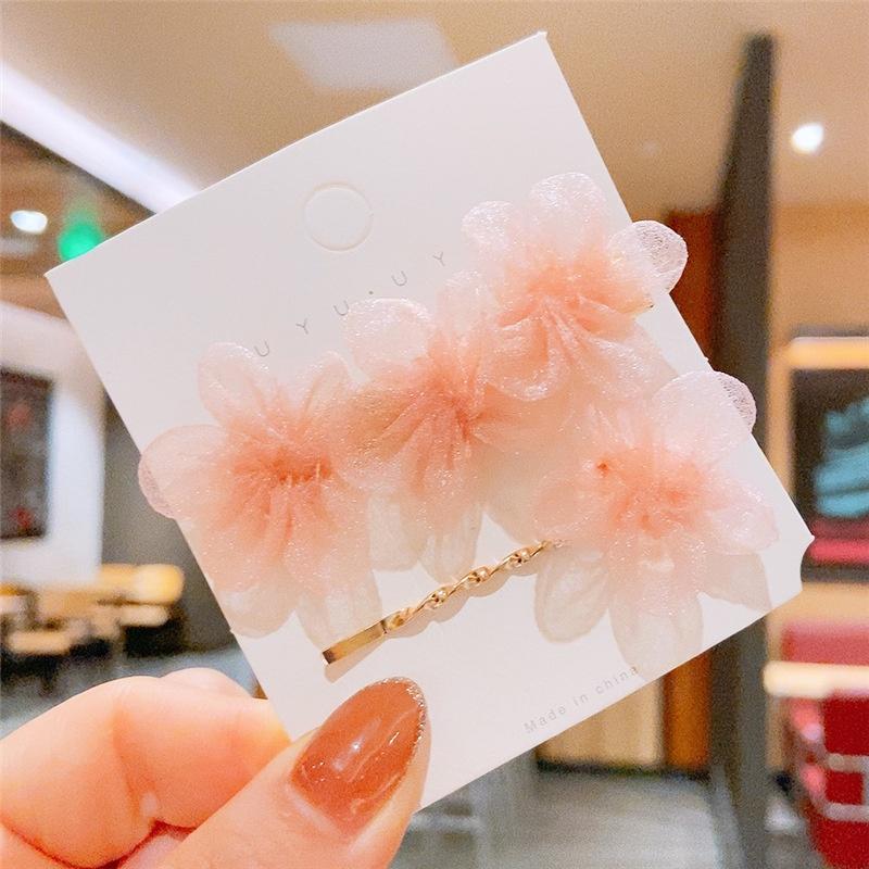 Set 2 kẹp tóc bé gái cao cấp 3 màu pastel PKT0014B