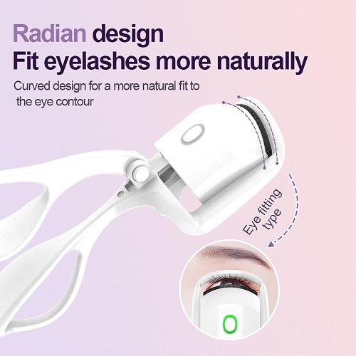 Máy Uốn Mi Điện Cao Cấp Uốn Cong Lông Mi Tự Nhiên Định Hình Lâu Dài Bằng Nhiệt Tích Hợp Cổng Sạc USB Tiện Dụng