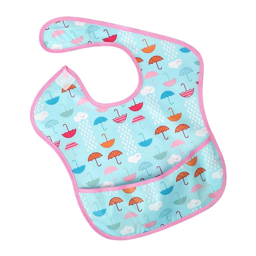 2-3pack Drooling Teething Waterproof Feeding Bib for Baby Toddlers Umbrella