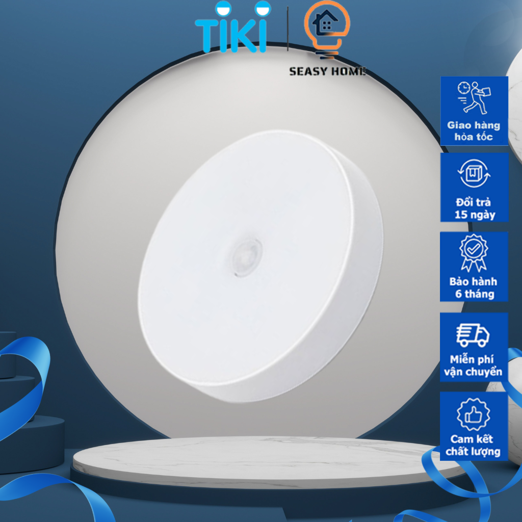 Đèn LED cảm biến chuyển động SEASY SS02, cảm biến thông minh, ánh sáng bảo vệ mắt, sạc pin USB đời mới, dán tường, tủ quần áo, cầu thang, phòng ngủ - Hàng chính hãng