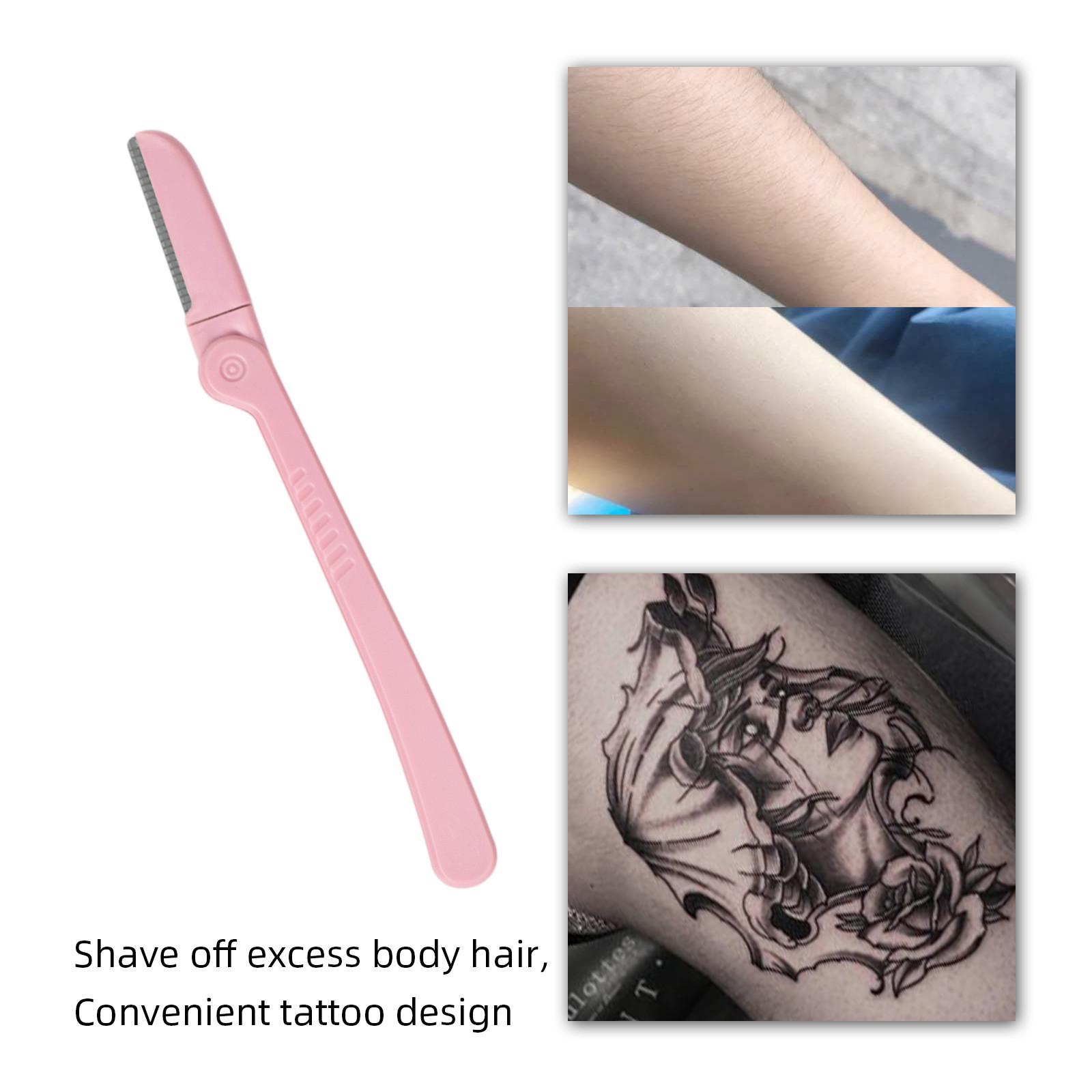 Mua 9pcs/set Folding Plastic+stainless Corrugated Eyebrow Tattoo Shaving Blade Steel With PVC Handle Mua 9pcs/set Folding Plastic+stainless Corrugated Eyebrow Tattoo Shaving Blade Steel With PVC Handle