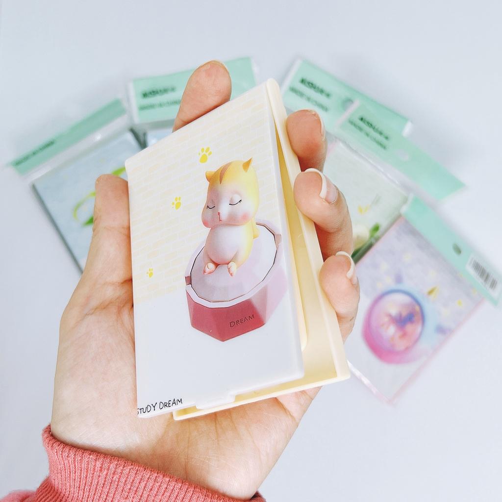 Bộ gương kèm lược kute - Bộ Gương lược trang điểm bỏ túi động vật dễ thương Duashop