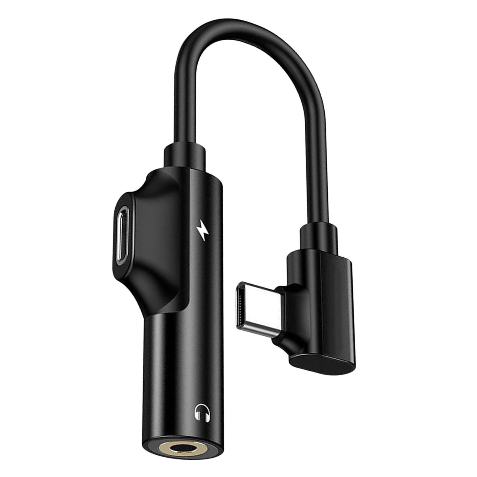2in1 USB-C PD Headphone Jack Adapter with PD 30W Fast Charging USB-C to Aux Audio Dongle Cable for Aux Stereo Earphones Headset Headphones