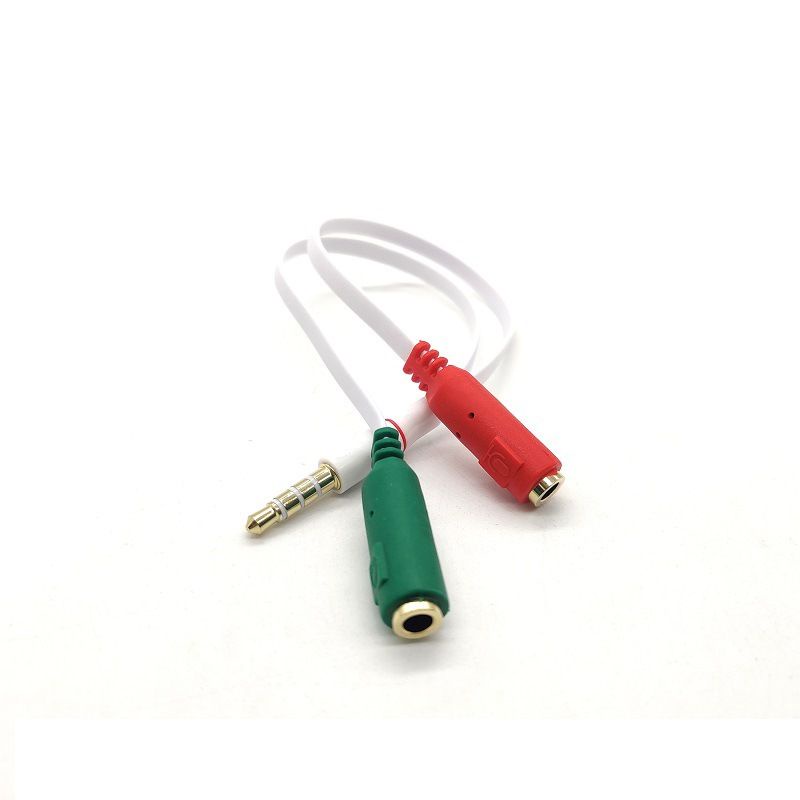 Jack chia hoặc gộp 1 cổng âm thanh 3.5mm thành 2 cổng 3.5mm cho MIC và PHONE Hàng Nhập Khẩu - Cáp chia Audio 3.5mm ra mic và loa (Màu Giao Ngẫu Nhiên)