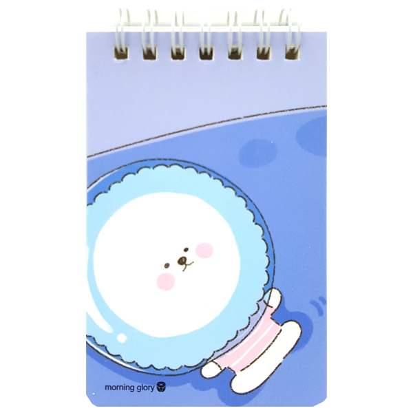 Sổ Ghi Nhớ Lò Xo Morning Glory Bonjour Bichon 95176 - Nền Tím