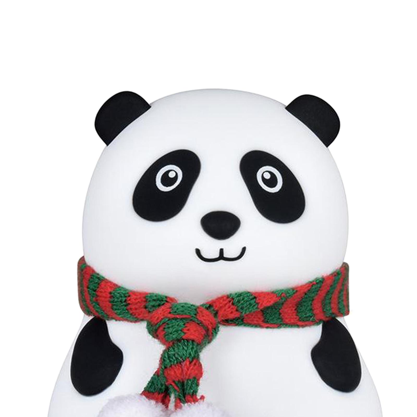 Cute Panda Night Light for Kids,Toddler,Kawaii Animal Lamp,Silicone Nursery Baby Nightlight, Kids Bedroom Decrations,Color Changing,Valentines Gifts