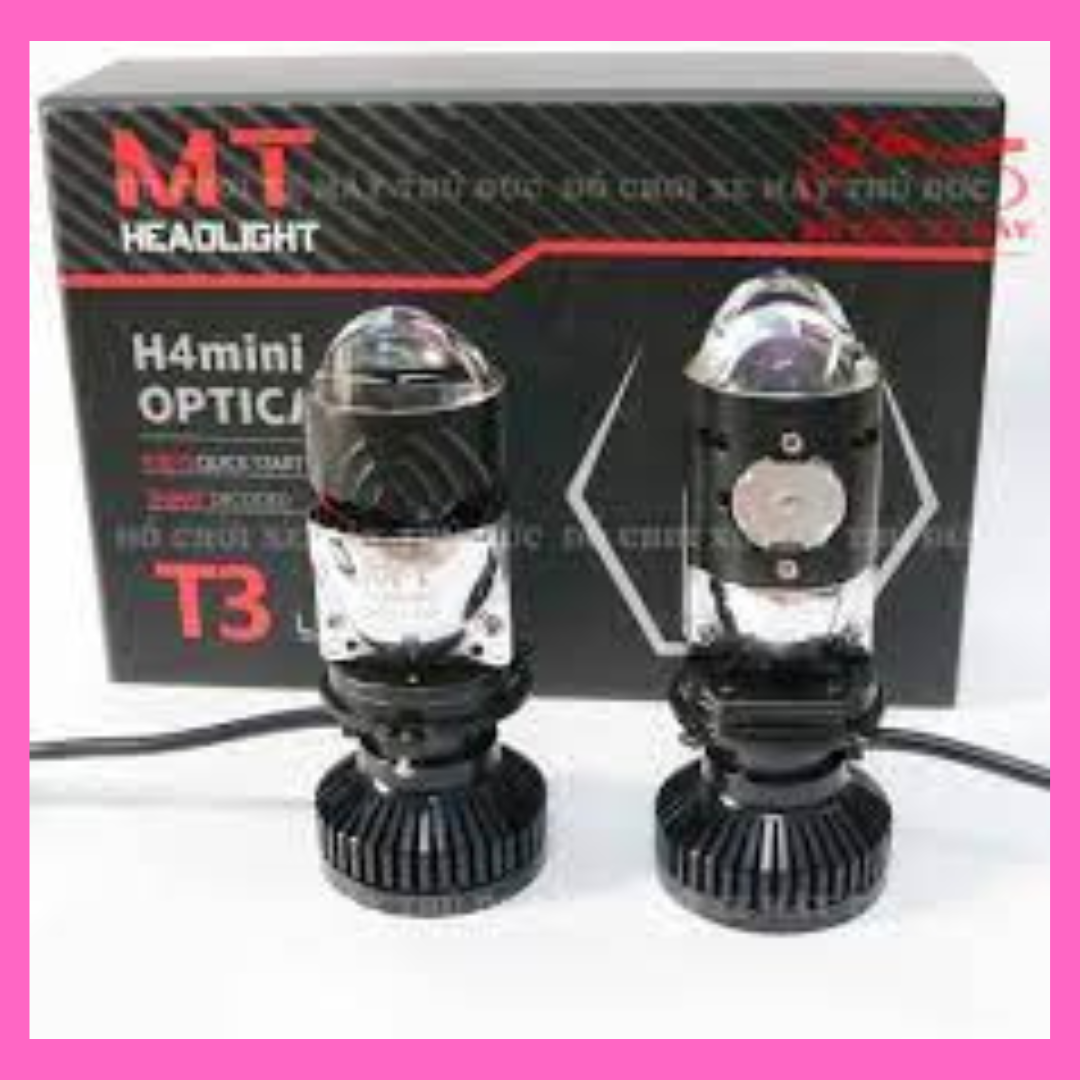Đèn led bi cầu mini T3 Pro, mắt ếch nâng cấp chân H4 12V-24V cho ôtô, xe máy,bản nâng cấp hoàn hảo hơn ledbi minT2