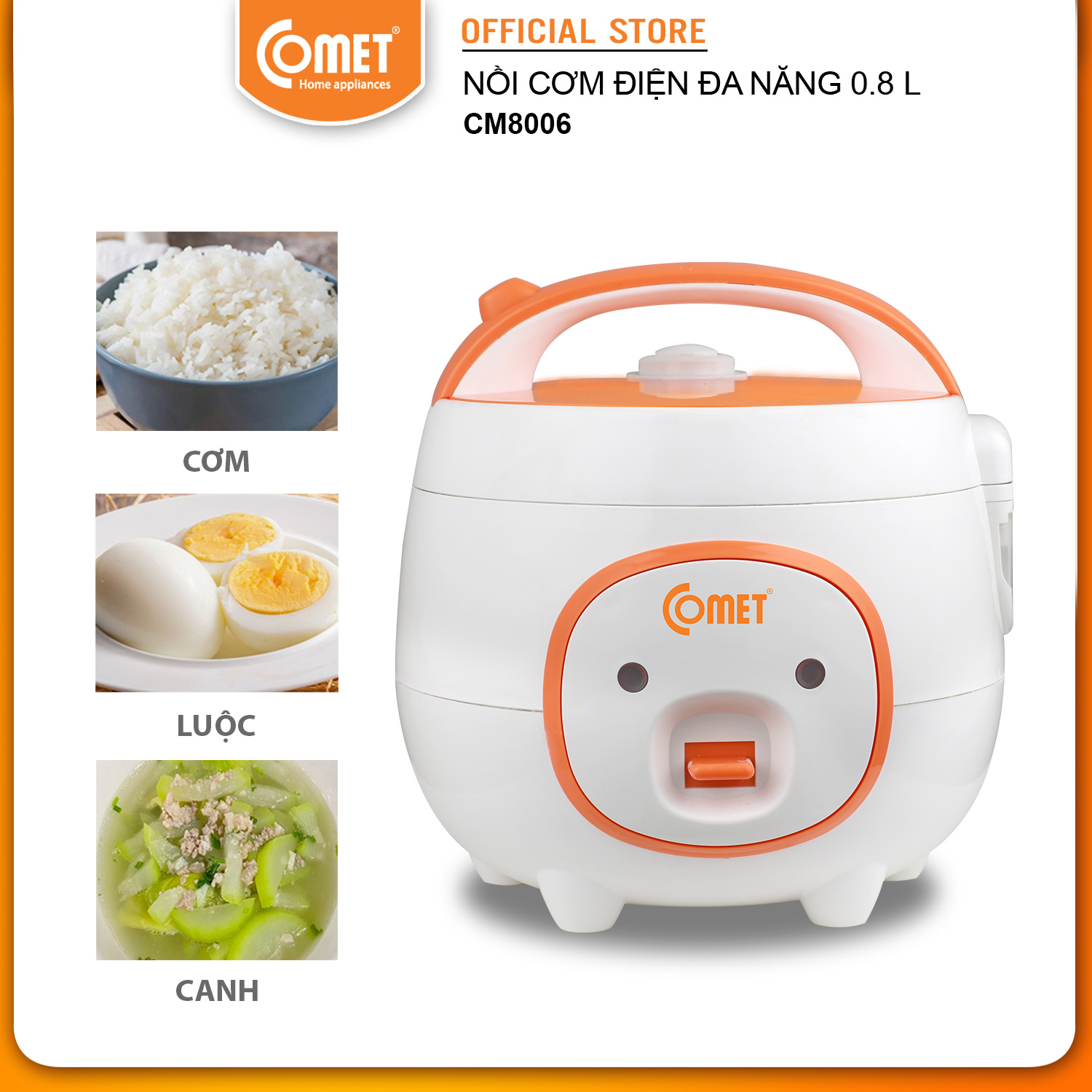 Nồi Cơm Điện Comet CM8006 - 0.8L - Hàng Chính Hãng