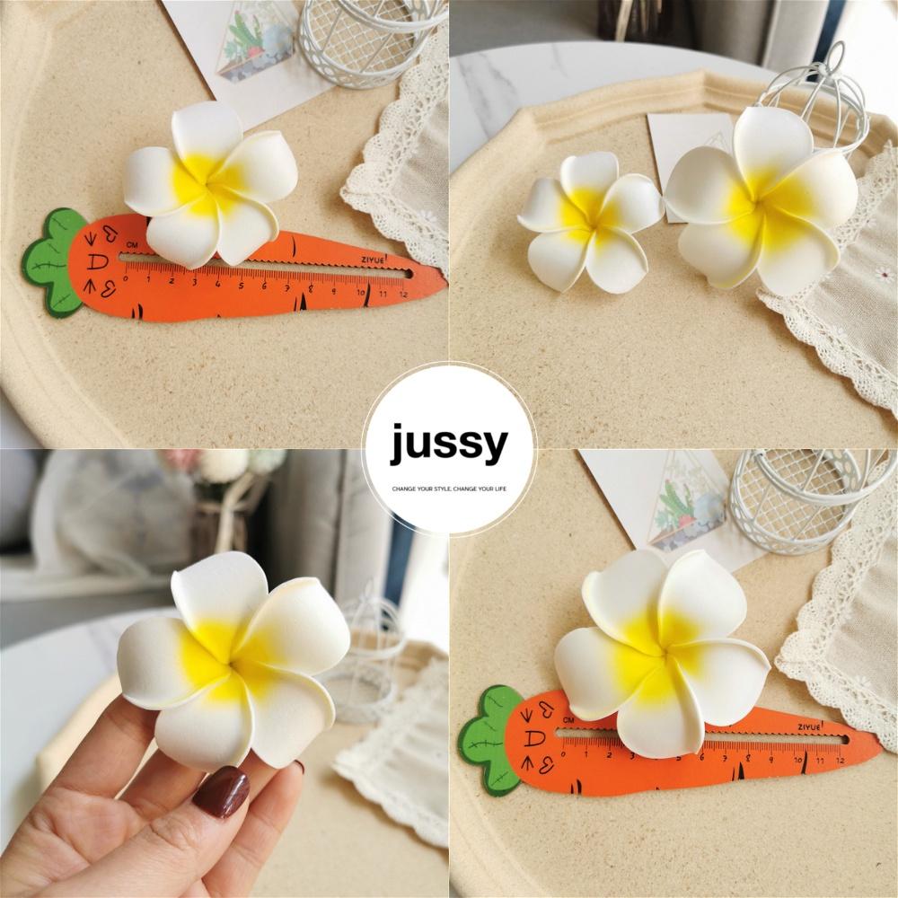 Set 2 Kẹp Tóc Hoa Sứ Xinh Xắn Jussy Fashion Kiểu Cài Tóc Hoa Dễ Thương Đi Biển