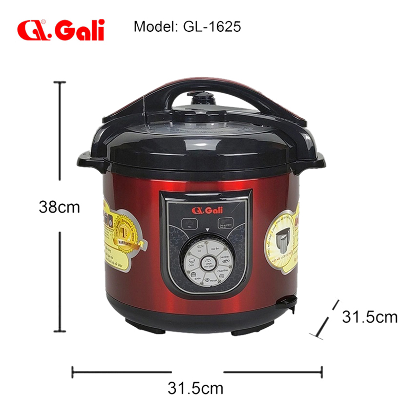 Nồi áp suất điện 6 lít Gali GL-1625 - Hàng chính hãng