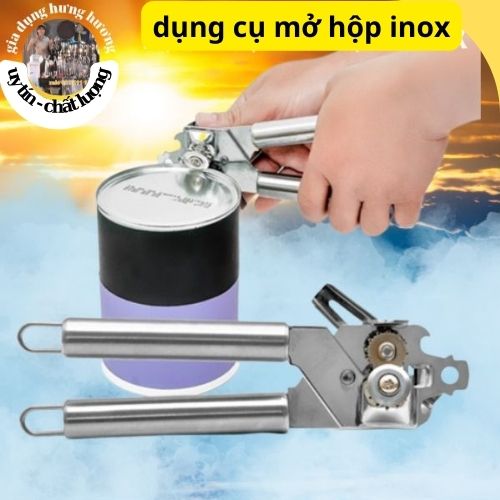 Dụng cụ mở nắp lon - dụng cụ mở nắp hộp bằng inox không gỉ chất lượng - Dụng cụ mở hộp đa năng