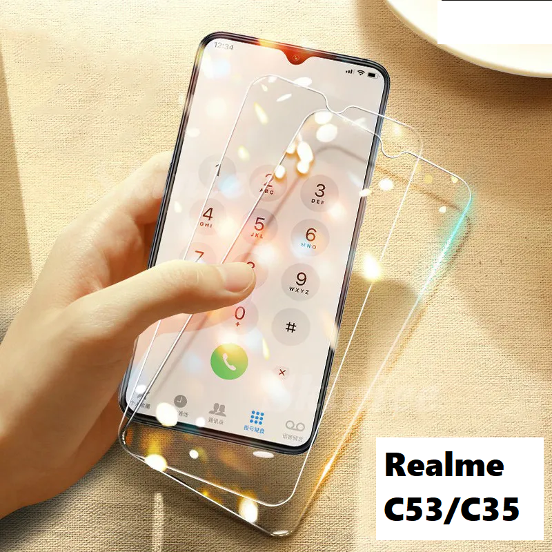 Kính cường lực cho Realme C53 / C35 trong suốt không full Glass 9H