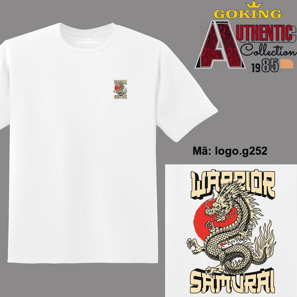 WARRIOR, mã logo.g252. Áo thun nam nữ in logo đẹp, form unisex. Áo phông GOKING hàng hiệu, quà tặng cao cấp cho gia đình, cặp đôi, lớp nhóm, doanh nghiệp