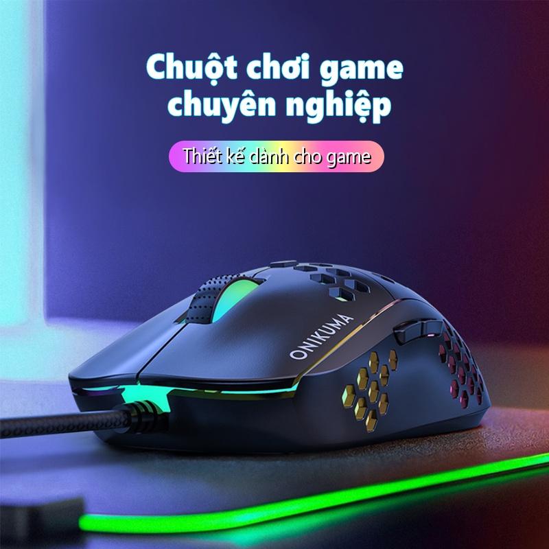 ONIKUMA CW903 Chuột Chơi Game USB Chuột Chơi Game Có Dây Chống Trượt Sáu Tốc Độ DPI Phát Sáng RGB Có Thể Điều Chỉnh [Hàng chính hãng]