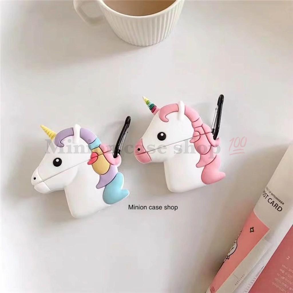 Bộ dụng cụ chuyên vệ sinh tai nghe dành cho Airpods 1/1 và Aipods Proairpod 1 và 2, tai nghe bluetooth i11,i12, i100, i9s... silicon 3D ngựa sừng Unicorn cao cấp