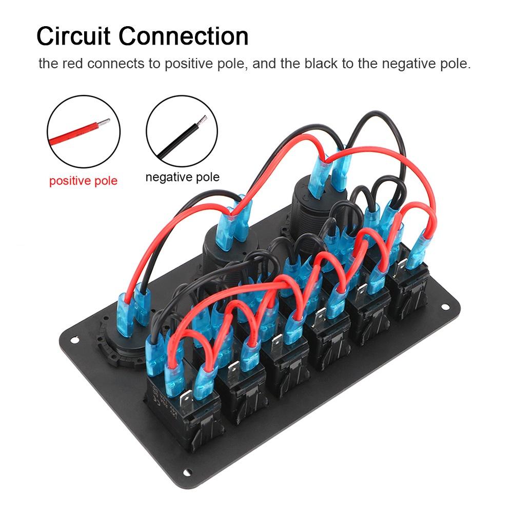 Vôn kế kỹ thuật số 6 cổng USB DC 12V/24V