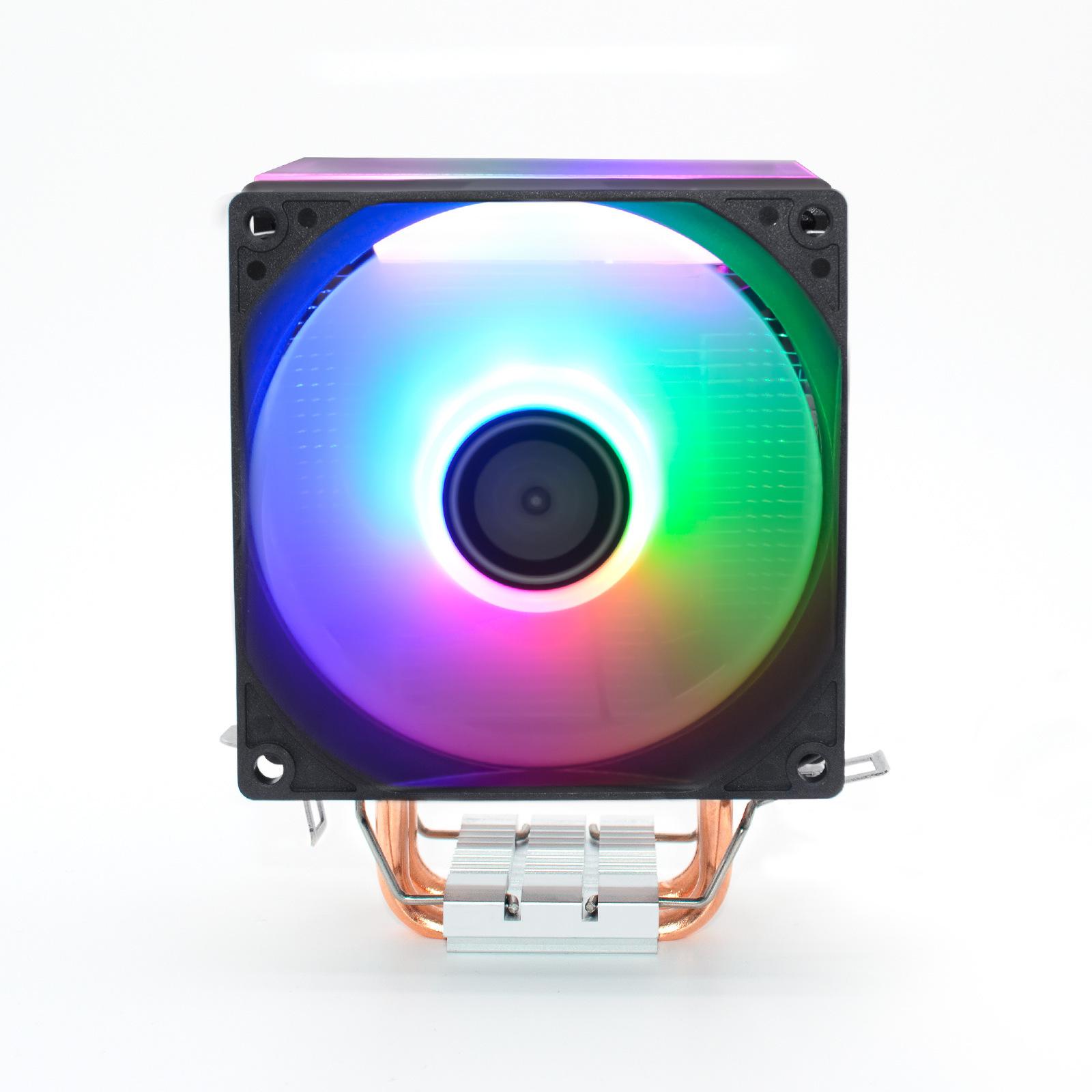 Đặc biệt máy tính để bàn đa nền tảng CPU ống dẫn nhiệt kép tản nhiệt 2 ống đồng không gian vô tận chói mắt tắt tiếng quạt