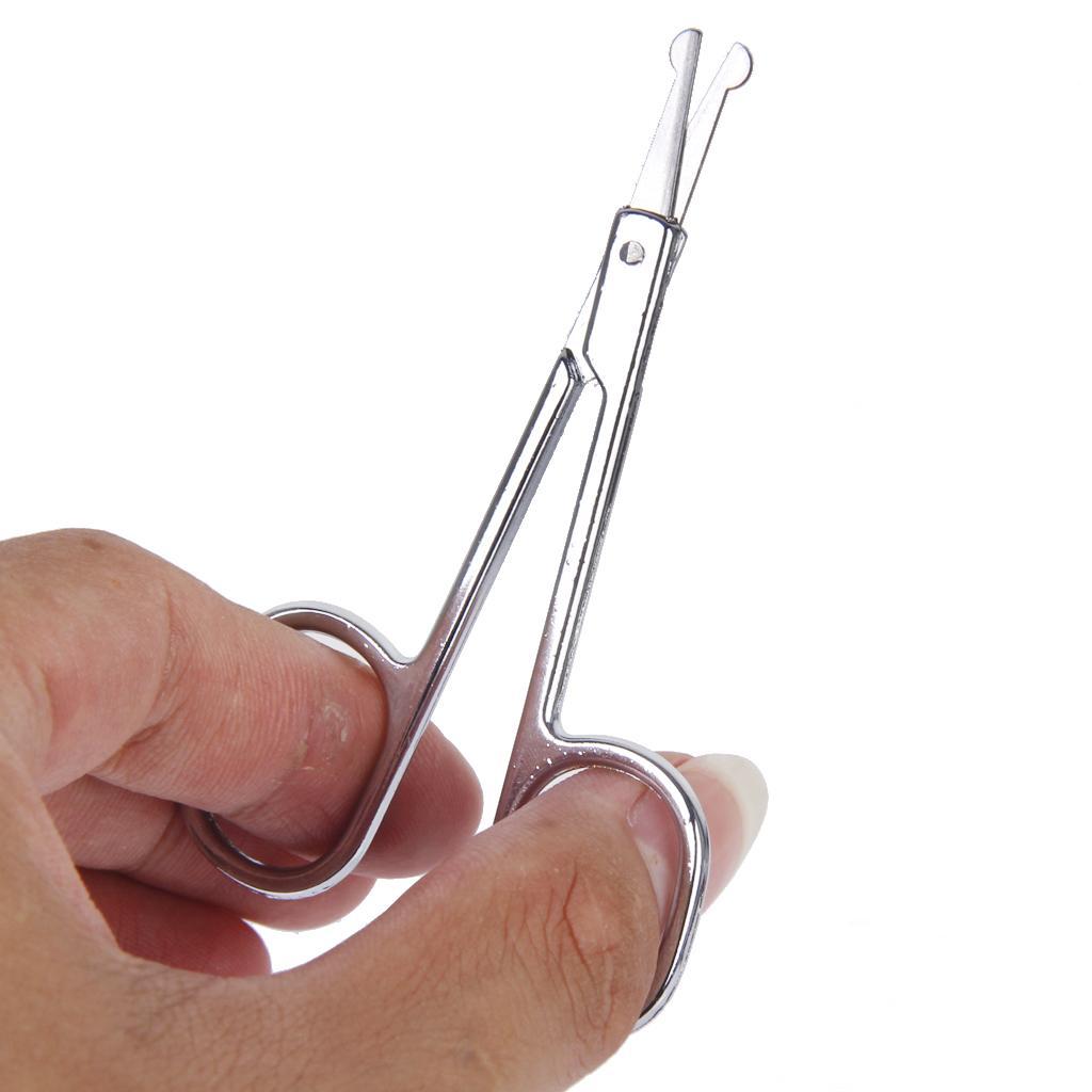 Carbon Steel Straight Mustache Nose Hair Remover Scissors