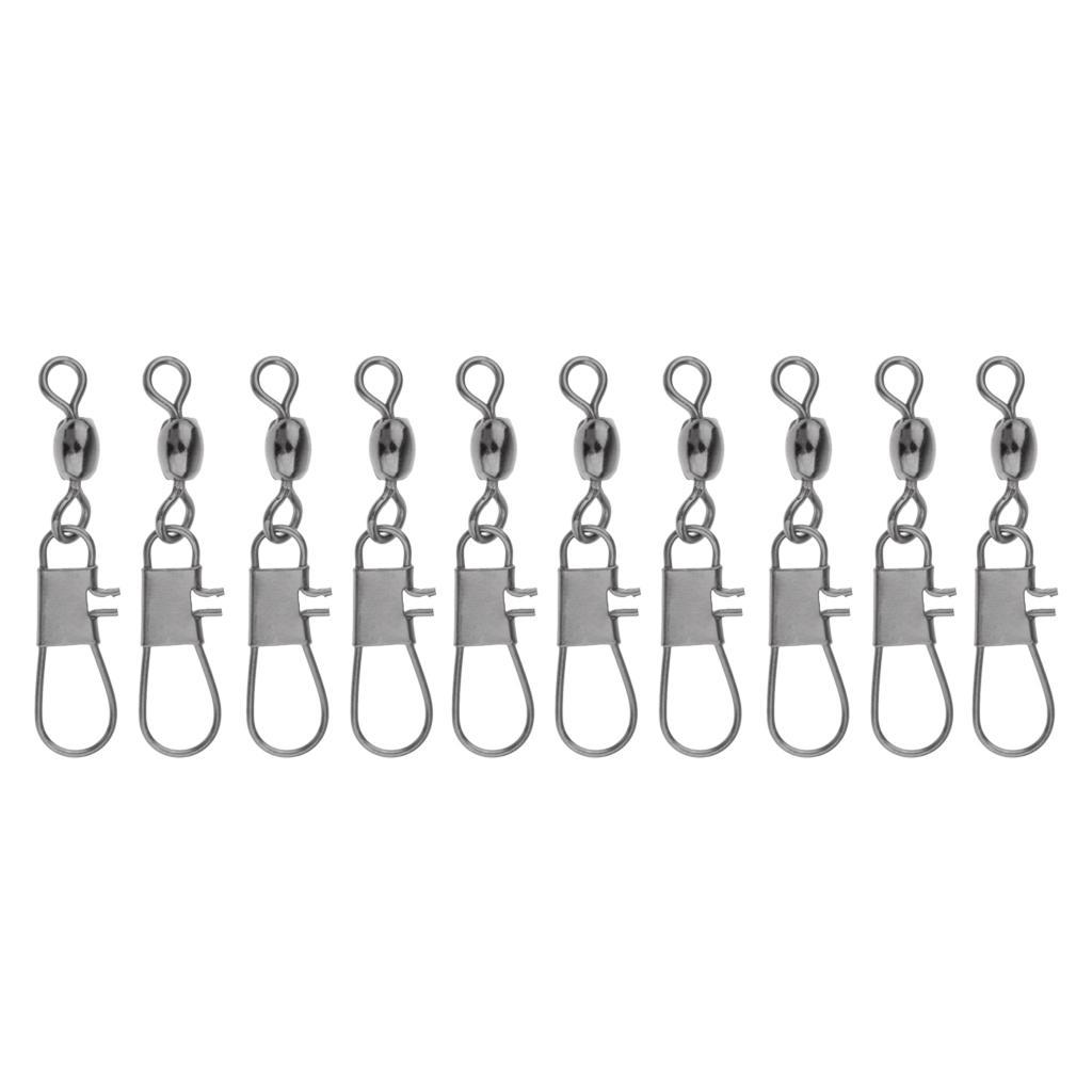 10pcs Fishing Rolling Barrel Swivel Interlock Snap Ball Bearing Connector Made of high quality Copper Alloy Durable to use