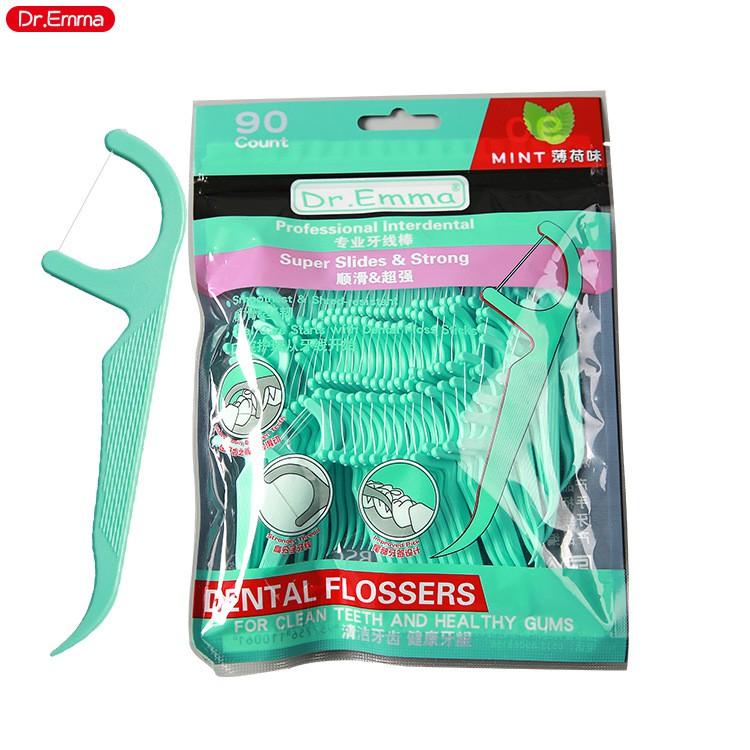 Tăm chỉ nha khoa DR.EMMA 90 CHIẾC/ Dental floss/ Dental floss pick