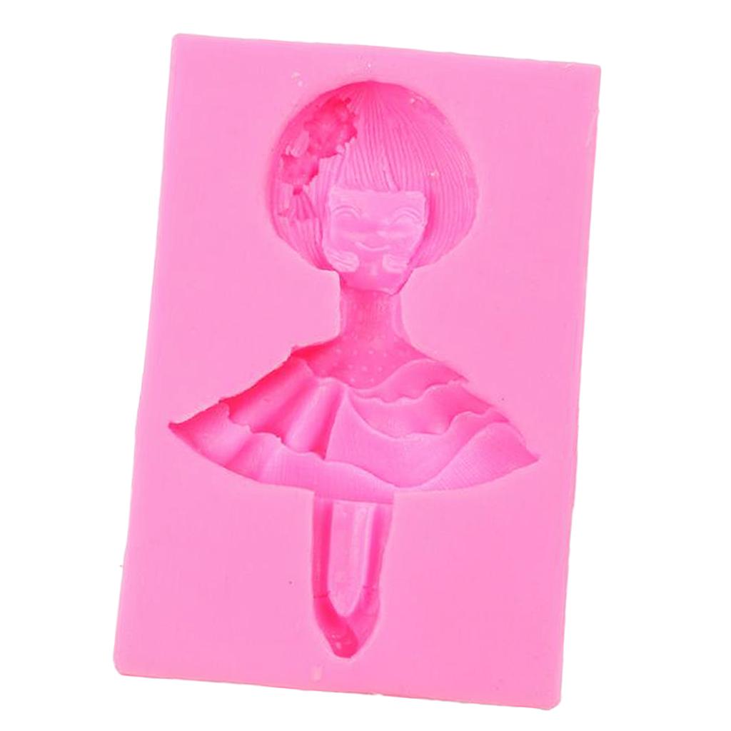 Silicone Cake Mold Fondant Mould Sugarcraft Decorating Baking Dancing Girl