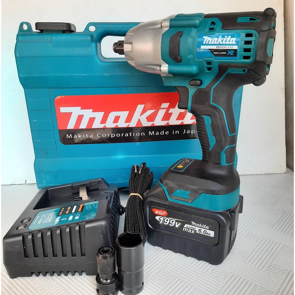 Máy siết bulong MAKITA980N.m lực siết khủng động cơ không chổi than