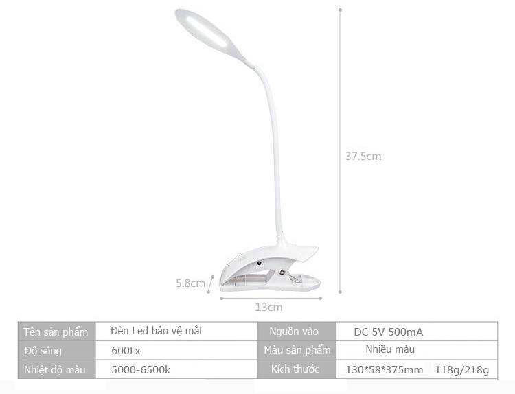 Đèn LED đọc sách học tập bảo vệ mắt đa năng MH007