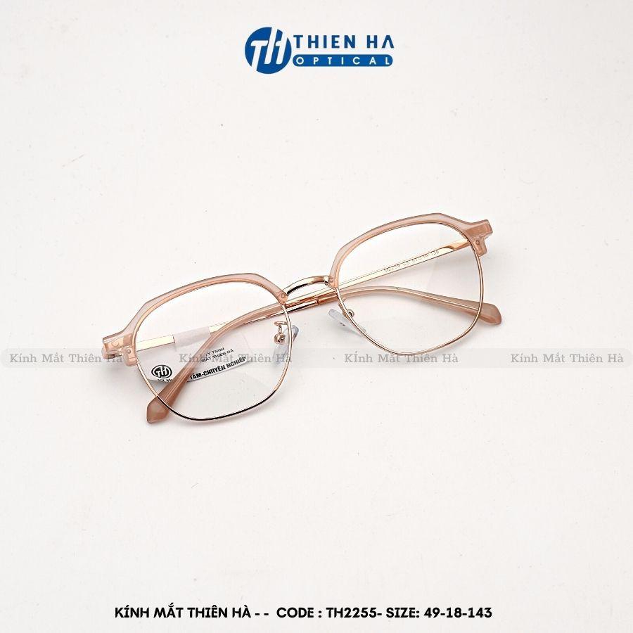 Gọng kính nam nữ dáng vuông Thiên Hà OPTICAL chất liệu Acetate Metal cao cấp nhẹ kiểu trẻ trung dễ đeo nhiều màu TH2255