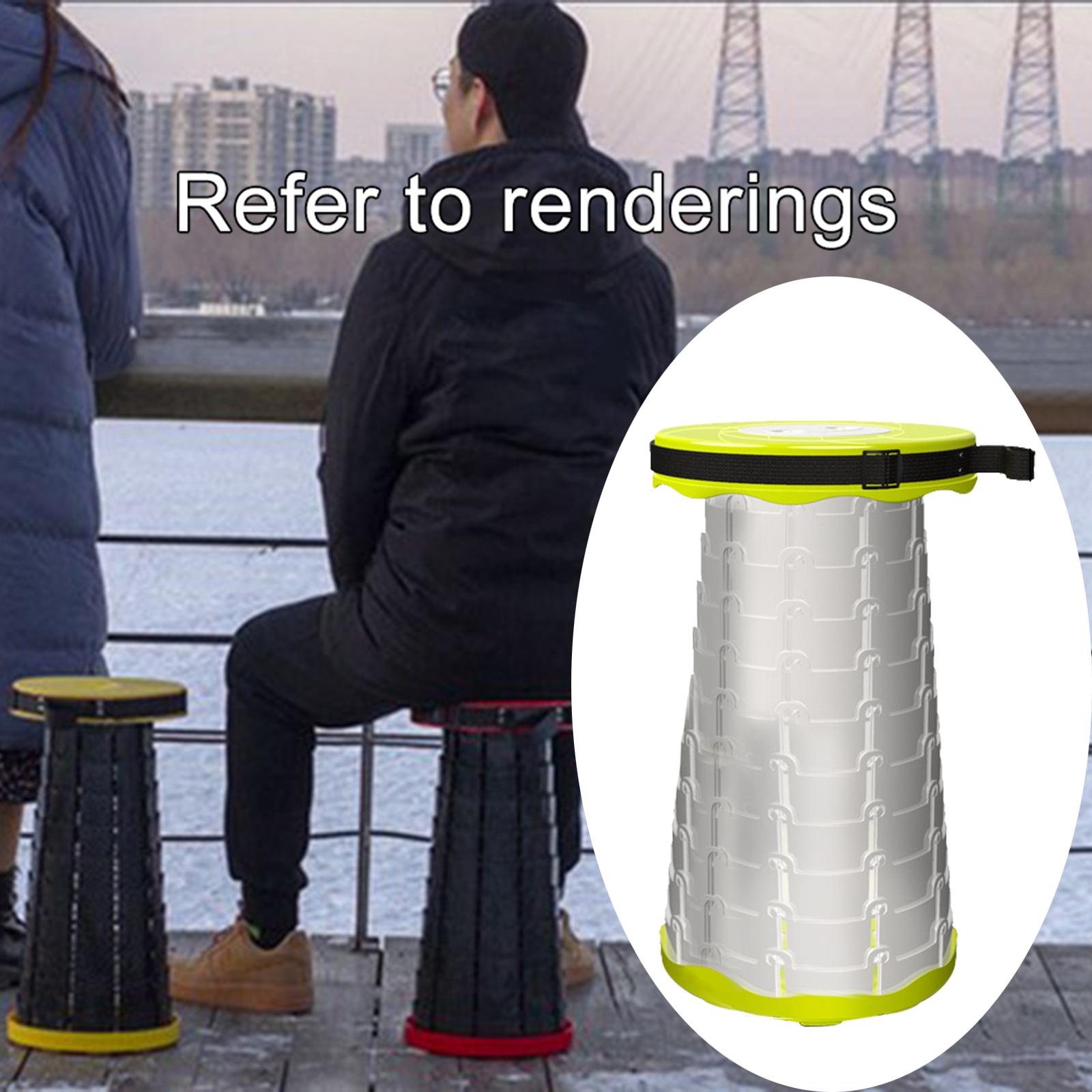 Camp Folding Retractable Seat Collapsible Telescoping Stool