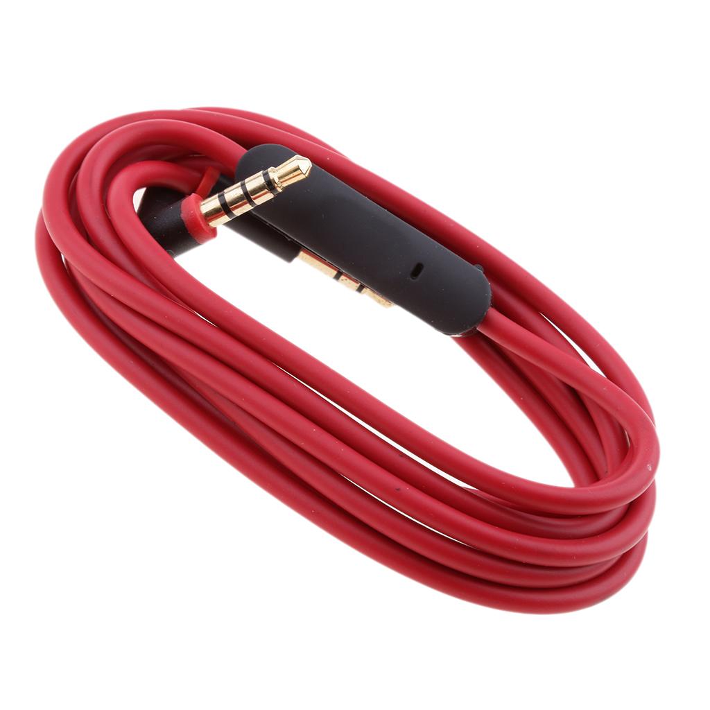 Replacement Audio Cable Cord Wire with In-line Microphone and Control For Beats by Dr Dre Headphones Solo/Studio/Pro/Detox/Wireless/Mixr/Executive/Pill