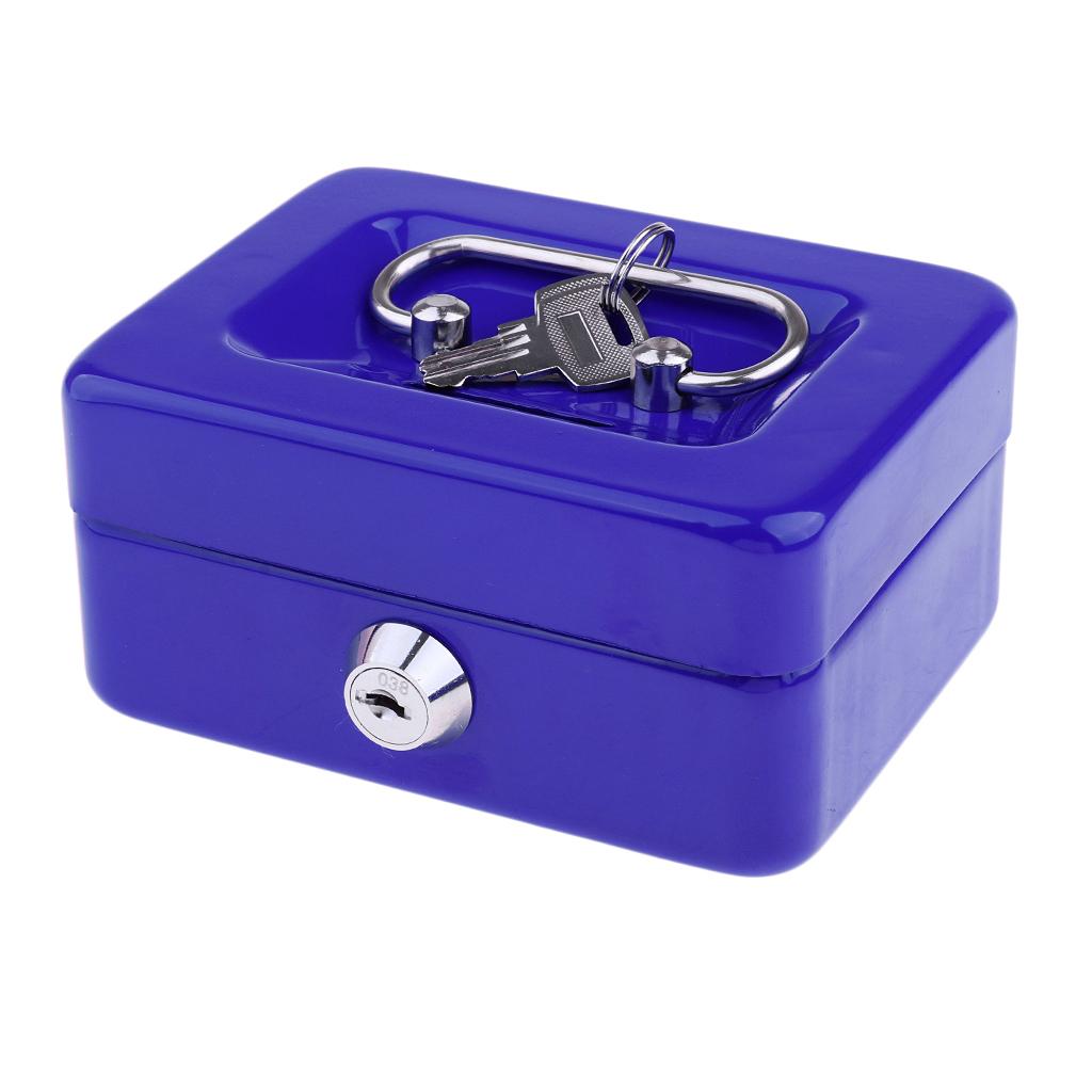 Creative Portable Metal Storage Container Safe Lock Box Money Coffer