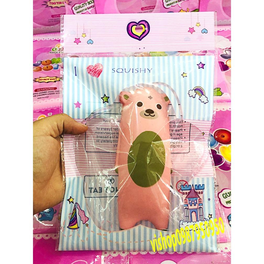 Squishy Lớn JUMBO Hình thú mệt nằm bẹp dí gấu hồng Đồ Chơi Xốp Giảm Stress Hình mềm mịn dễ Thương đàn hồi Cho Bé