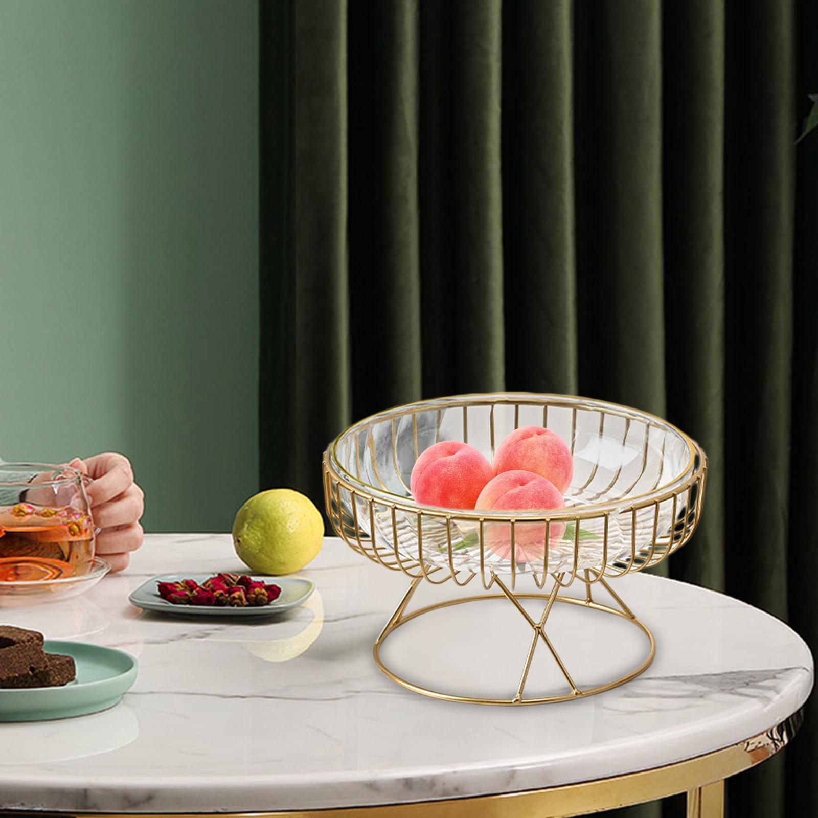 Metal Wire Fruit Storage Basket Snack Vegetables Serving Bowl Basket Holder Fruit Bowl for Table Centerpiece Kitchen Tabletop